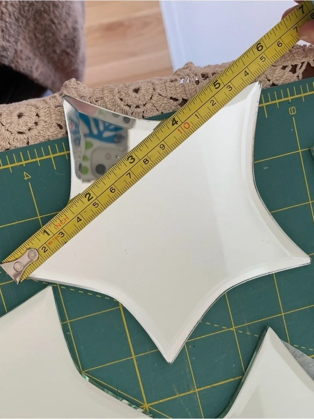 Crate and Barrel Mirror Star Candle Coasters - Set of 4